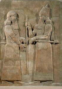 König Sargon II. und ein hoher Beamter