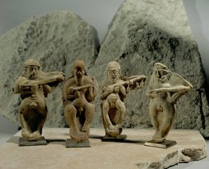 Musiker, die Laute spielen von Erich Lessing