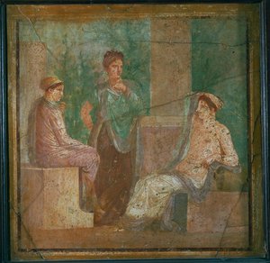 Nymphe konsultiert das Orakel