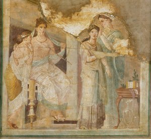 Pompejanische Damen mit ihrer Sklavenfriseurin von Erich Lessing
