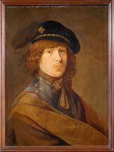 Porträt des Künstlers in Rüstung