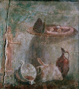 Stillleben mit einem Schafskopf von Erich Lessing