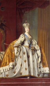 Porträt von Kaiserin Katharina II 1729-1796 in ihren Krönungsroben, 1766