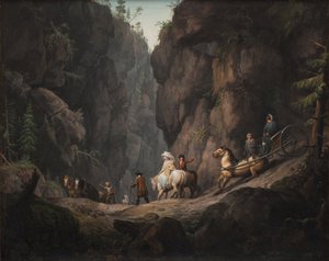 Der Durchgang durch Krokkleven bei Ringerike in Norwegen