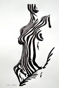 Zebra Gestreifter Akt