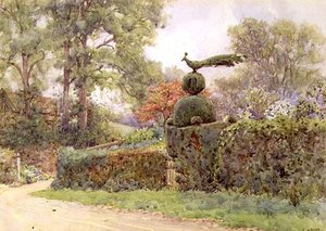 Die alte Eibenhecke, Speldhurst, Kent von Ernest Arthur Rowe