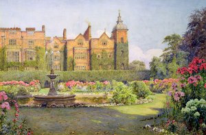 Westfront und Gärten von Hatfield House, Herts