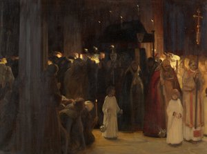 Das Begräbnis von William Canynges in der Redcliffe Kirche von Ernest Board