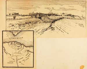 Gegenwärtiges Erscheinungsbild der britischen Verschanzung, Yorktown von Ernest C. Peixotto