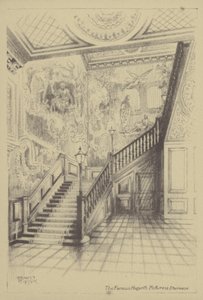 Die berühmten Hogarth-Bilder und Treppe von Ernest Coffin