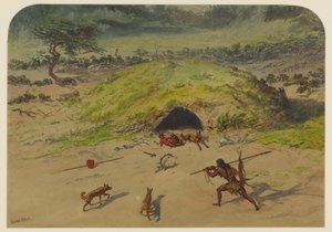 Prähistorische Szene von Ernest Henry Griset