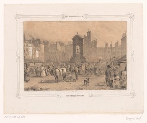 Blick auf den Fontaine des Innocents in Paris von Ernest Jaime