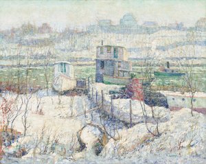 Bootshaus, Winter, Harlem River, ca. 1916