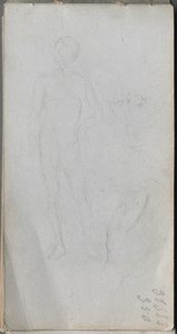 Skizzenbuch, Seite 100: Nackte Figur, Profil