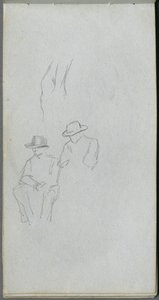 Skizzenbuch, Seite 32: Figurenstudie