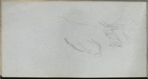 Skizzenbuch, Seite 72: Figurenstudie