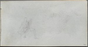 Skizzenbuch, Seite 77: Figurenstudie