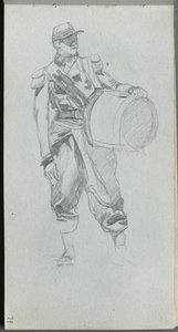 Skizzenbuch, Seite 79: Soldat mit Trommel