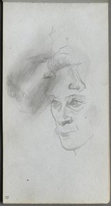 Skizzenbuch, Seite 81: Gesichtsstudie