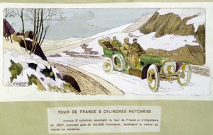 Rennen: Tour de France 1907 - Zeichnung von Ernest Montaut (1878-1909)
