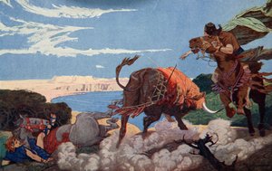 Die Tötung des Stiers von Ishtar, 1915 von Ernest Wellcousins