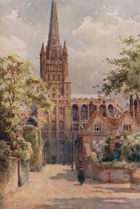 Der Kathedralenbezirk, Norwich von Ernest William Haslehust