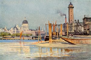 Die Themse unterhalb der Waterloo-Brücke