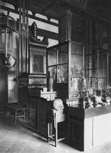 Fuchou, Ku shan, Yung tsuan sze, Fukien, Pagode der Relikte in der Bibliothek des Klosters auf dem Trommelberg von Ernst Boerschmann