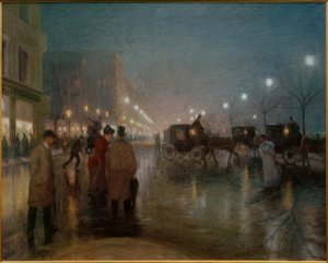 Hamburg, Der Jungfernstieg am Abend von Ernst Eitner