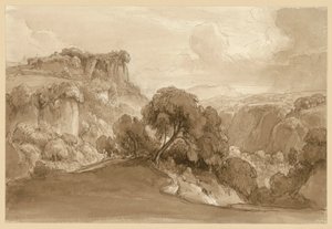 Bewaldete italienische Gebirgslandschaft von Ernst Fries