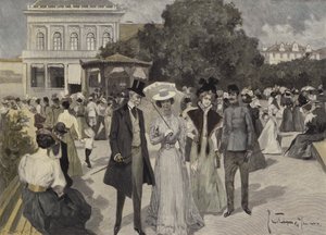 Vor dem Musikpavillon in Franzensbad