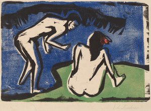 Badendes Paar, 1910 von Ernst Ludwig Kirchner