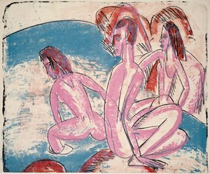 Drei Badende bei Steinen, 1913