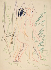 Zwei Akte im Wald, 1925 von Ernst Ludwig Kirchner