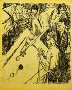 Billardspieler, 1915 von Ernst Ludwig Kirchner