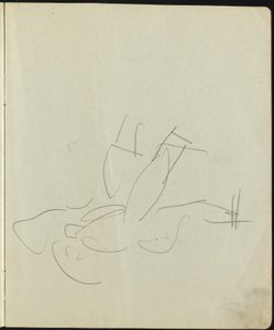 Tänzer und Darsteller (Seite aus einem Skizzenbuch) von Ernst Ludwig Kirchner