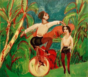 Einradfahrer von Ernst Ludwig Kirchner