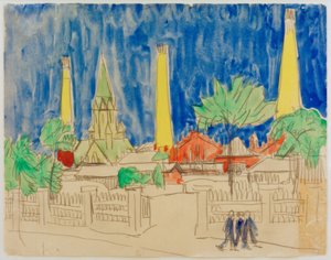 Fabrik in Dresden von Ernst Ludwig Kirchner