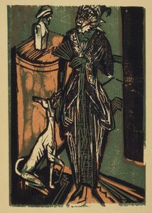 Dame mit Hund von Ernst Ludwig Kirchner