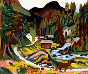 Landschaft im Frühling, Sertig, 1924-25