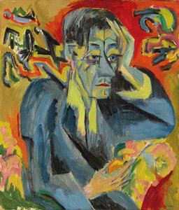 Porträt des Dichters Leonhard Frank, 1917