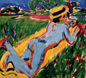 Recycling Blaue Nackte mit Strohhut, 1909