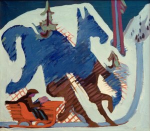 Schlittenfahrt von Ernst Ludwig Kirchner