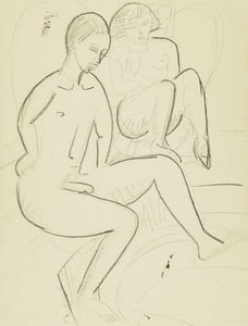 Junges Paar im Badezimmer von Ernst Ludwig Kirchner