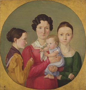 Die Schwestern Malvine (1811-85), Hermine (1801-52), Adelheid (1824-82) und Ida Speckter (1809-94), 1825 von Erwin Speckter