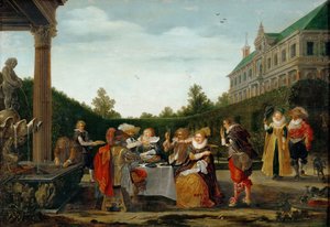 Fest im Schlosspark von Esaias I van de Velde