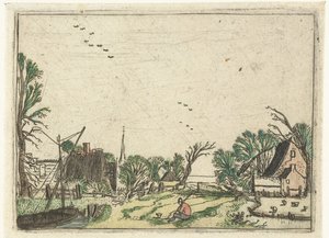 Dorf (Kleine Landschaften) von Esaias van de Velde