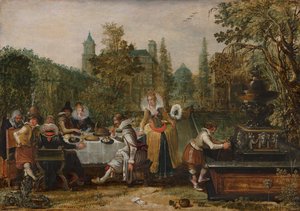 Fröhliche Gesellschaft in einem Park, 1614 von Esaias van de Velde