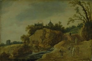 Felsige Landschaft mit einer Burg