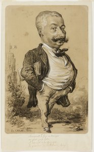 Karikatur eines Mannes von Etienne Carjat
